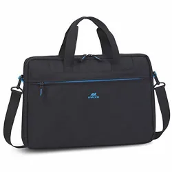 RivaCase Regent 8037 Black Laptop Bag 15.6  Inches Smart Design Durabi