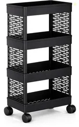 MAXTID 4 Compartments Plastic PP (Black)