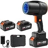 Electric Cordless Leaf Blower, 330,000 RPM Turbo Jet, 2 X 4.0 Ah Batte