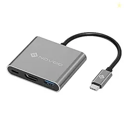 NOVOO Metal Series 3 in1 USB C Hub with HDMI 4K AdapterUSB 3.0 Port,US