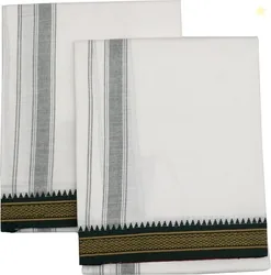 RETRO Pack Of 2 Thalapathy Border Solid Men Dhoti