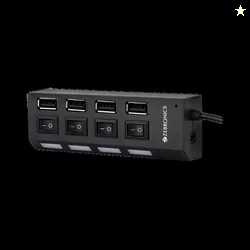 ZEBRONICS 150HB, 4 USB Ports and LED Indicator with Individual Sw...mo
