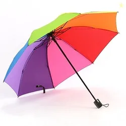 Tinsow 8 Rib Rainbow Umbrella Portable LGBT Pride Umbrella Collapsible