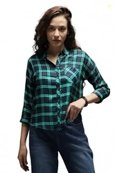 High Star Women Multi Smart Casual Regular Fit Spread Collar Long Slee
