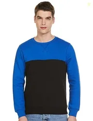 Amazon Brand - Symbol Mens Casual Cotton Sweatshirt (AW18MNSSW16_Cobal