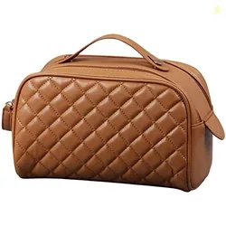 INKMILAN Women's Portable Makeup Travel Cosmetics Bag Wide Opening Mak