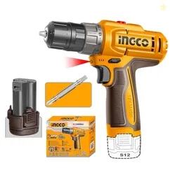 INGCO Cordless Drill Machine for home use with 1 pcs Battery and Drill