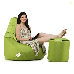 SATTVA All Weather/Outdoor Combo Classic Bean Bag Cover with Round Foo