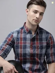 Roadster Men Blue Classic Casual Shirt