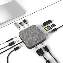 Circle Rootz Type C Docking Station 12 in 1 Dual Display USB C Hub wit