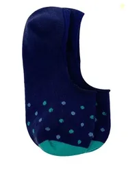Mint & Oak FEM17 Navy Blue & Green Patterned Anti-Slip Shoeliners