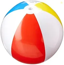 Intex PVC 1 Pack - 59020EP 20 Glossy Panel Colorful Beach Ball Inflata