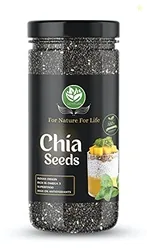 Go Vegan Raw Unroasted Chia Seeds with Omega 3 and Fiber for Weight Lo