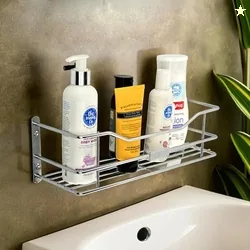 Kuber Industries Stainless Steel Bathroom Shelf for Wall - Washroom Or