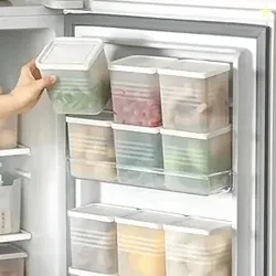 MosQuick Fridge storage boxes 1200 ml Set of 6 with lid multipurpose c