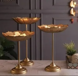 FINE DECOR Taj Urli Stand Tealight Candle Holder Stand, Floating Flowe