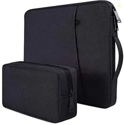 Dynotrek Zipper 15.6 inch Laptop Sleeve Case with Charger Pouch Shockp