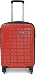 METRONAUT Small Cabin Suitcase (53 cm) 4 Wheels - Grid - Red