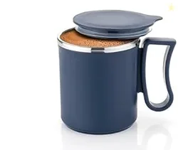 ADD2CART 180 ML Coffee Mug with lid, Insulated Stainless Steel, Tea Mi