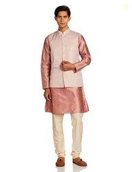 Amazon Brand - Symbol Men's Cotton Blend Printed Kurta Pyjama Set