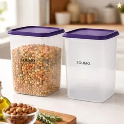 Amazon Brand - Solimo Square Modular Plastic Storage Container| Airtig