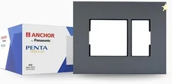 Anchor by Panasonic Penta 4 Module Black Regular Cover Plate for Switch Board (Black, 65904B-20)