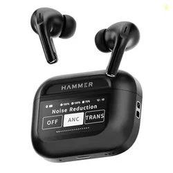 HAMMER Screen TWS Earbuds Wireless with 13mm Drivers, ANC Ear Buds 32d