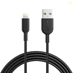 Anker Powerline II Lightning Cable (6ft) MFi Certified for iPhone 11 / XS/XS Max/XR/X / 8/8 Plus /7/7 Plus / 6/6 Plus - black (black)