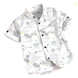Vikita Enterprise Kid Boy's Cotton Hawaiian Tropical Printed Shirt wit