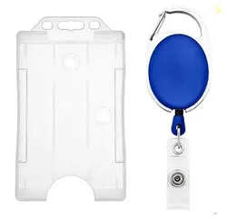 FEDUS I.D. Card Retractable Holder Badge Yo Yo Clip + Card Holder Pack