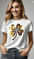 FLYEZEE Women Graphic Print Round Neck Polyester White T-Shirt
