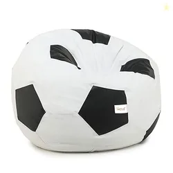 SATTVA XXXL Football Bean Bag Filled with Beans | Faux Leather Bean Ba