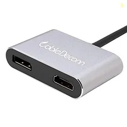 F0308 2 in 1 Type-C Male to 4K HDMI/DP Female USB-C Converter