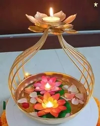 Handcrafted Diya Shape Flower Decorative Urli Bowl for Home Perfect fo