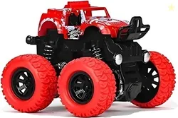 TOYSHUB 4WD Mini Monster Trucks Friction Powered Cars for Kids Bi...mo