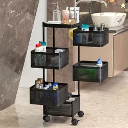 VR 5 Layer Kitchen Trolley Storage Rack Square Design Fruits & Ve...mo