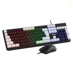 Frontech Quantum Striker Gaming Combo | Rainbow Backlit Keyboard with
