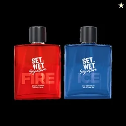 SET WET Fire & Ice Perfume for Men, Woody & Citrusy Long Lasting ...mo