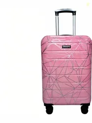 ROAMING WHEELS Printed Hard Sided Cabin Trolley Bag