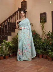 Niska Women Floral Printed Saree
