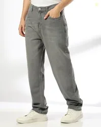 DNMX Men Mid-Wash Loose Fit Jeans