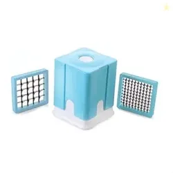 Ganesh Potato Chipser Set - 3-Piece Blue Slicer with 650ml Container E