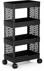 MAXTID 4 Compartments Plastic PP (Black)