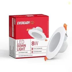 EVEREADY 8W LED Downlight Round Shape, Cool Day White, 75 lm/W Efficie