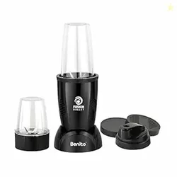 Benito FUSION Bullet 500W Nutri Mix Grinder with 2 Jars | Compact ABS