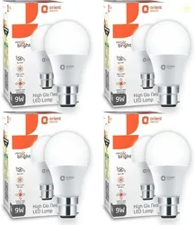 Orient Electric 9 W Basic Round B22 LED Bulb (White, Pack of 4)