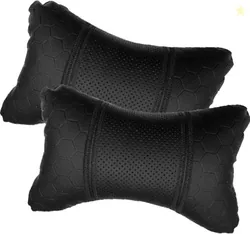 SHOOLIN Black Leatherite Car Pillow Cushion for Universal For Car...mo
