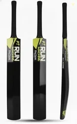 Protoner Wooden Metallic Cricket bat for Tennis bat Play (Black, No.2,