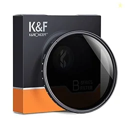 K&F Concept 77mm ND2-ND400(1-9 Stop) Filter, Variable ND Filter(Neutra