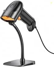 HIROBOT USB 2D/1D Barcode Scanner with Stand, CMOS Imager QR Code Read